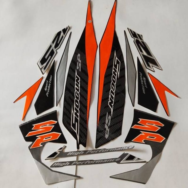 Striping stiker body shogun sp 125 r 2009 2010 hitam abu striping shogun sp 125 r 2009 2010 standar 