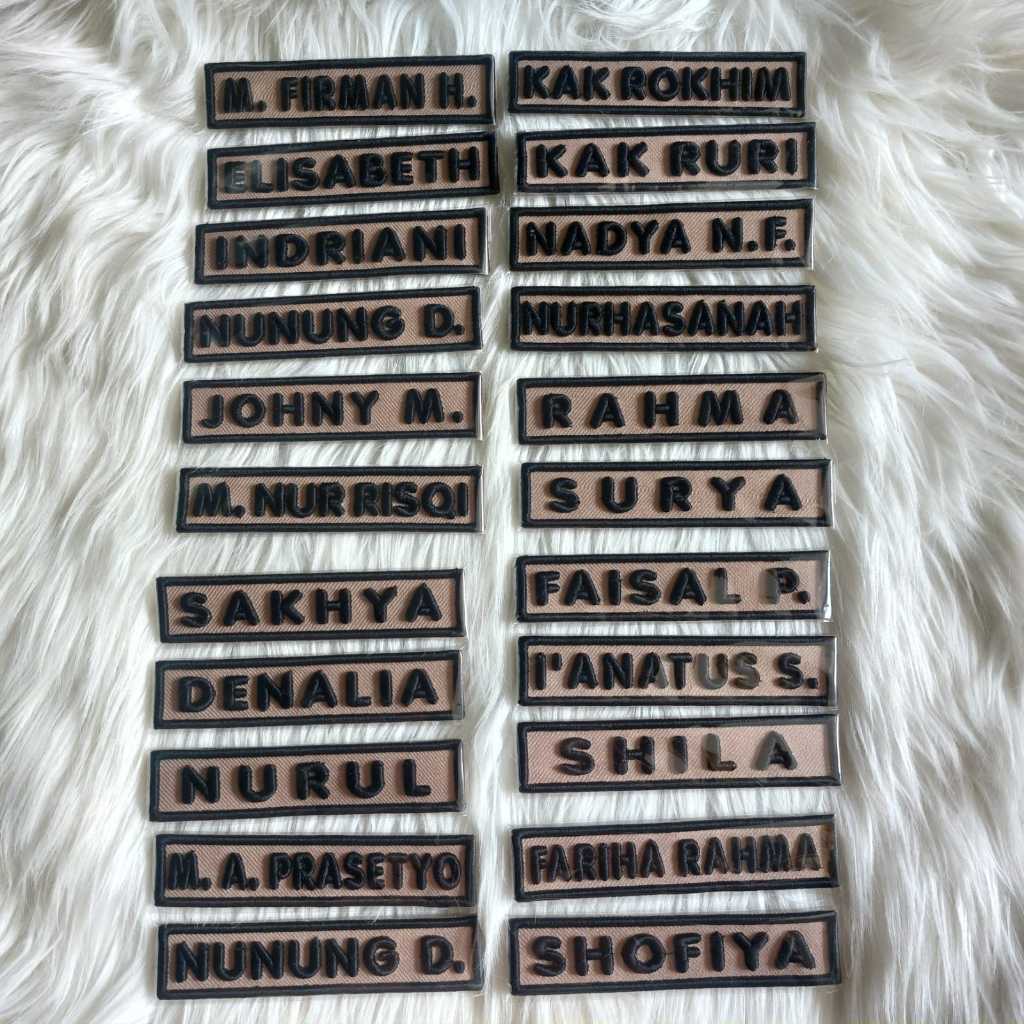 Costom Nama Bordir Timbul Pramuka Termurah Berkualitas