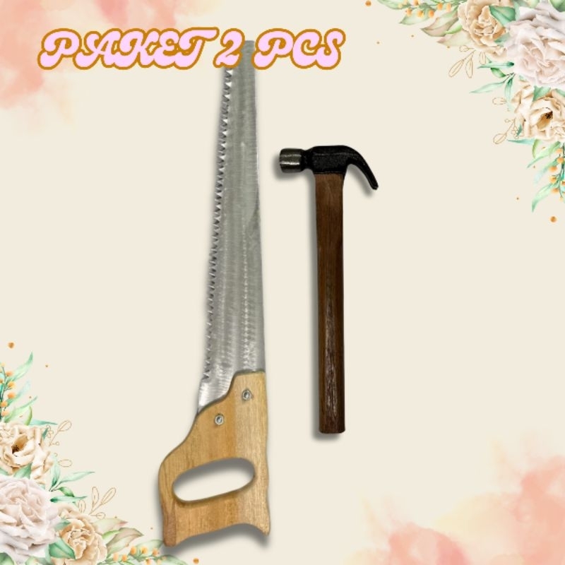 Paket Hemat Gergaji Dan Palu Grosir / Set Gergaji Dan Palu Kambing