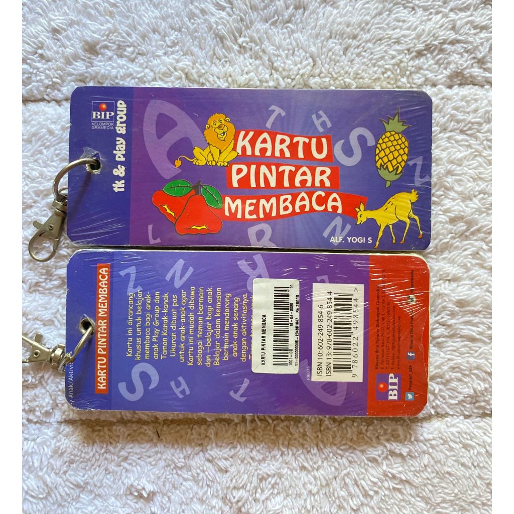 [ORIGINAL] Gramedia : Kartu Pintar Membaca - Pocketable Bisa Dibawa-bawa Kartu Belajar Membaca Untuk