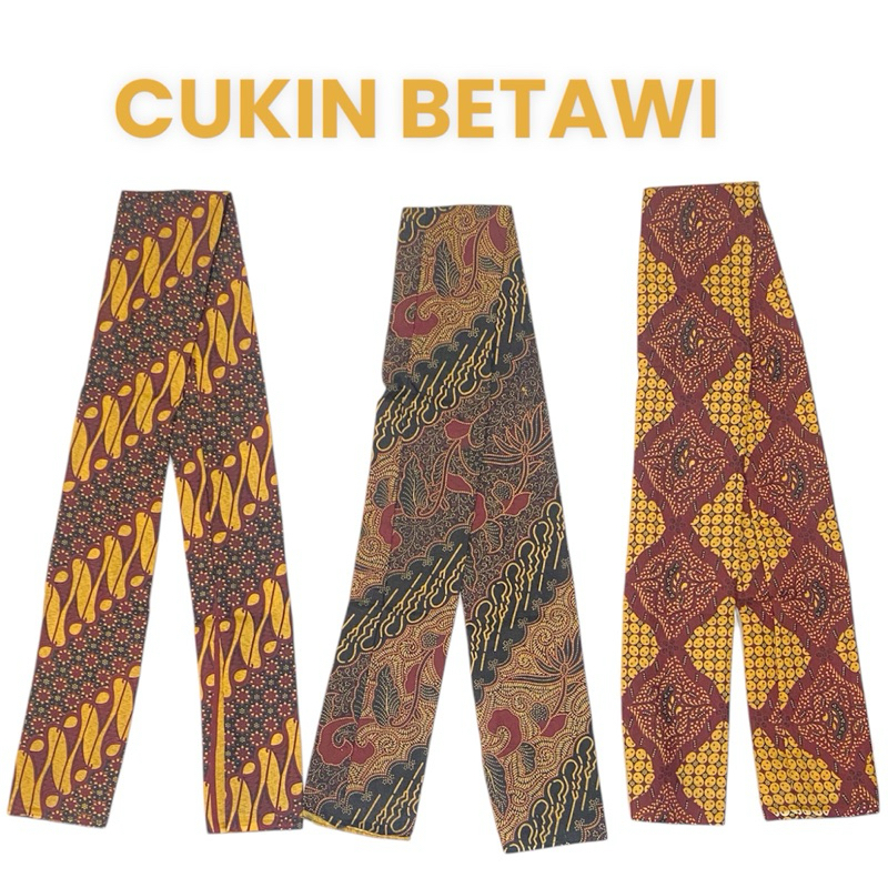 Selendang betawi, cukin Betawi, aksesoris Betawi