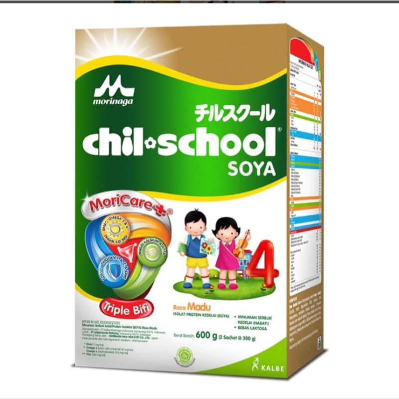 

Morinaga chil-school Soya 4 Susu Bubuk Pertumbuhan Anak 3-12 Tahun Madu 600 g