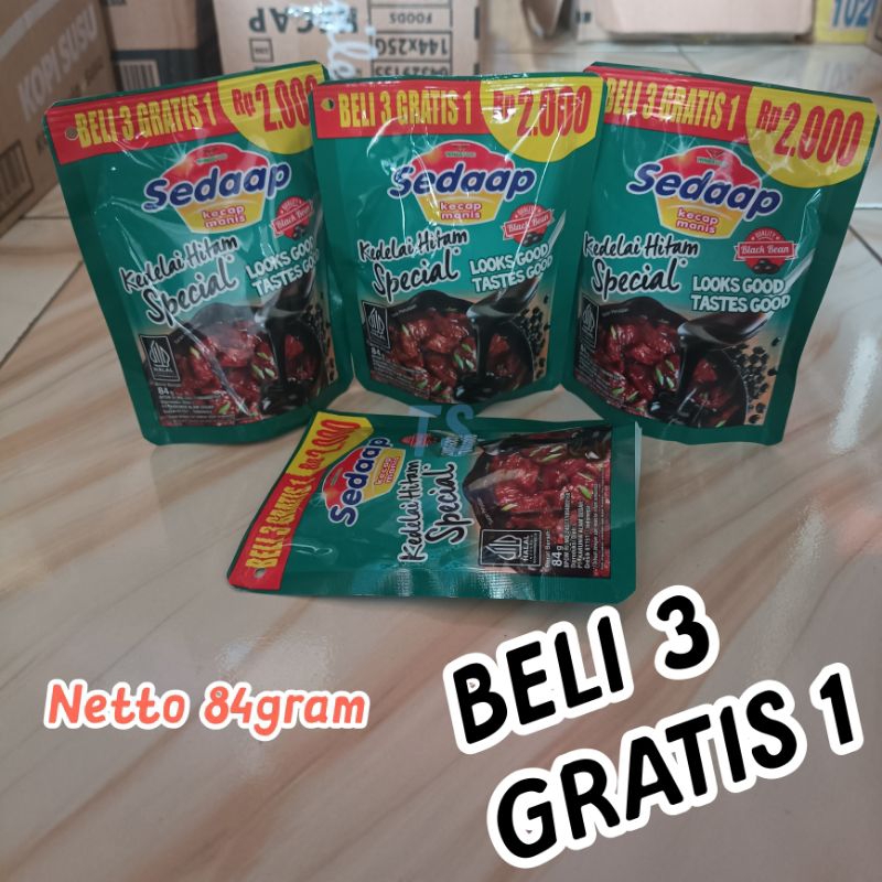 

PROMO!! Kecap Manis Sedaap Refil 84g. Beli 3 GRATIS 1