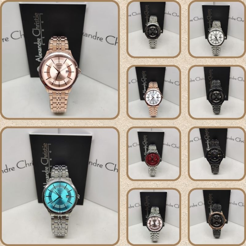 Jam Tangan Wanita Alexandre Christie 8348 AC8348 AC 8348 Tali Besi / Stainless