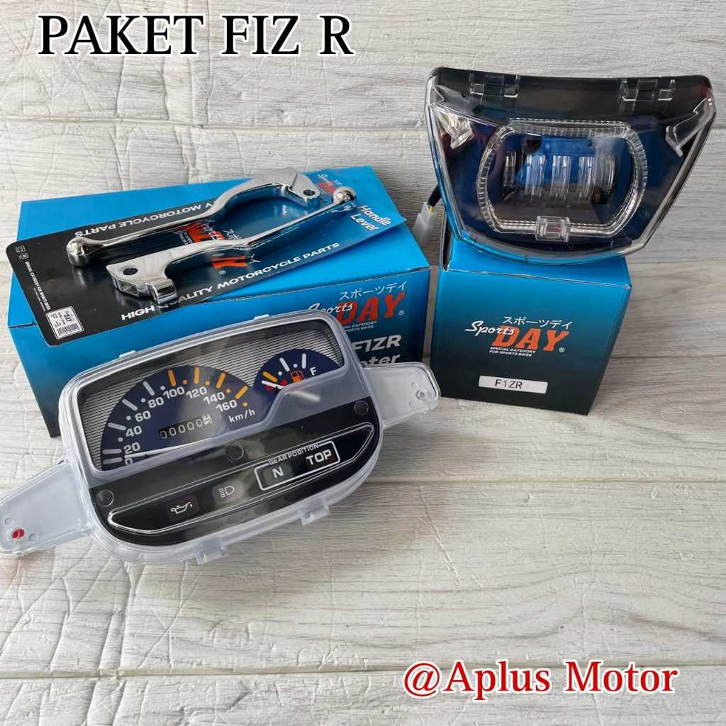 PAKET FIZR LAMPU DEPAN LED FIZR SPIDO SPEEDOMETER FIZR SET LAMPU LED HANDLE FIZR SPORTSDAY