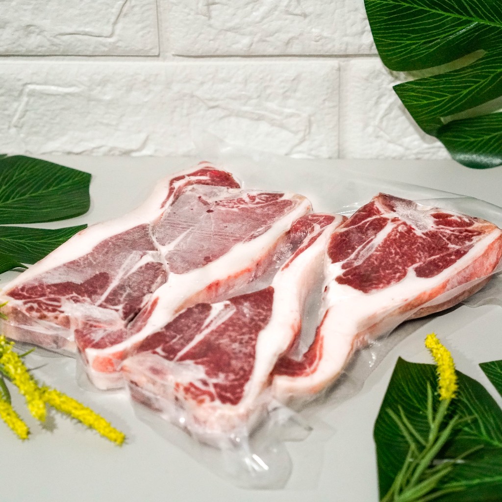 

AUS BEEF LAMB SHORTLOIN BONE-IN 500 GR / DAGING DOMBA IMPORT