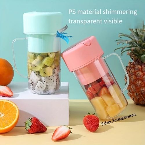 VIRAL Blender Portable Mini 340ML Juicer Portable 6 Pisau Listrik USB Juice Blender Buah Mini Mixer