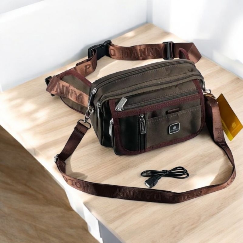 miyeon bag-Tas selempang pria multifungsi polo dany Tas pinggang pria anti air