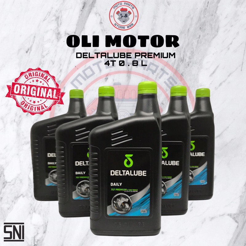 OLI MESIN MOTOR DELTALUBE 4T DAILY 757 PREMIUM SAE 10W-40 MOTORCYLE 0.8 LITER