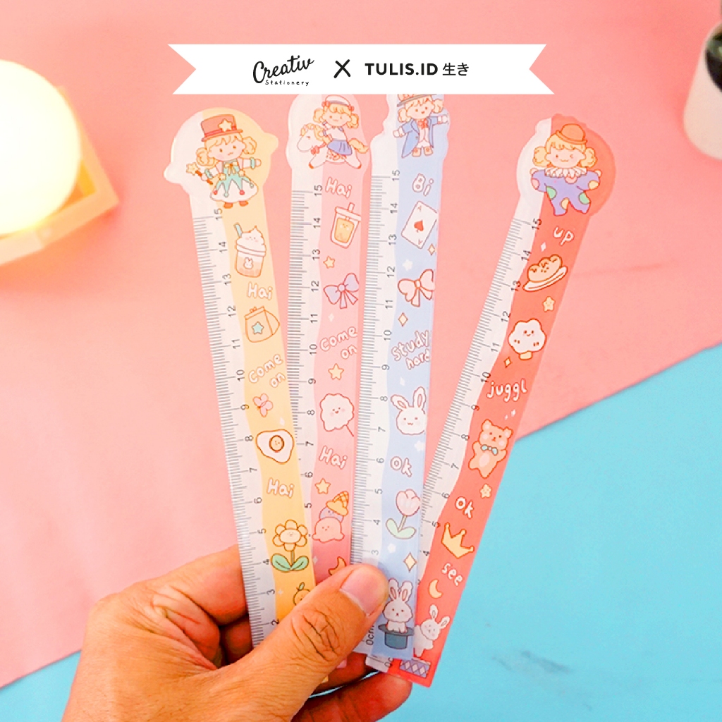 

[TULIS.ID IKI 生き] Daily Ruler 15 Cm Cute Girl