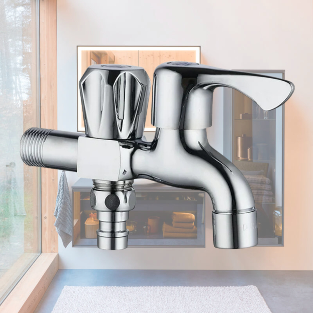 KRAN AIR KERAN GANDA TAMAN BAHAN FULL KUNINGAN AWET ANTI KARAT DAN PATAH DOUBLE SHOWER 2 CABANG SARI