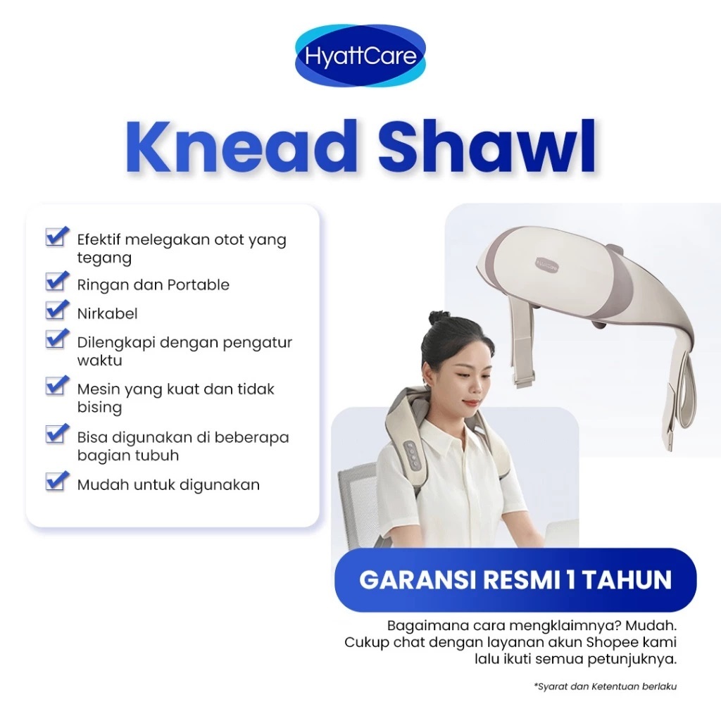 Haier Alat Pijat Leher dan Pundak HyattCare Elektrik Neck &Shoulder Massager HHZ-J503Z Garansi Resmi