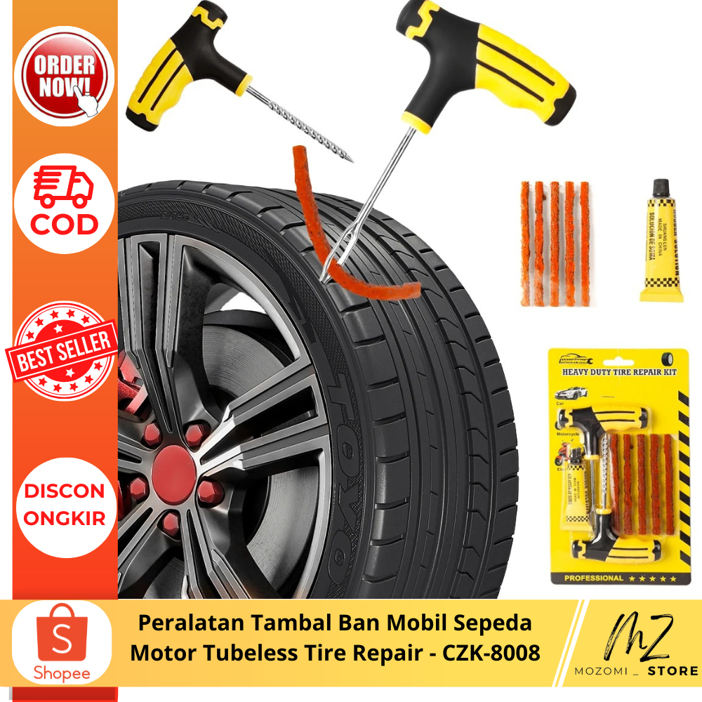 Peralatan Tambal Ban Mobil Sepeda Motor Tubeless Tire Repair  / aksesoris perlengkapan bengkel