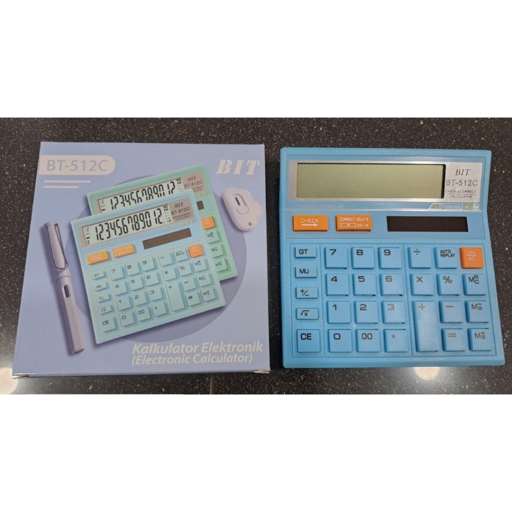 

Kalkulator Kiseki BT-512C Warna Biru | Hijau 12 Digits