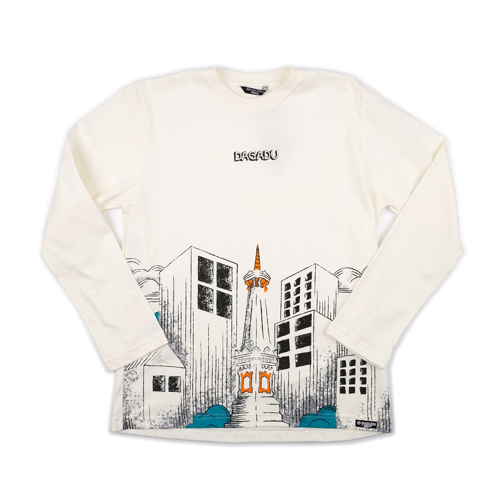 Dagadu T-Shirt Long Sleeve Scape | Kaos Lengan Panjang Pria Wanita | Cotton Combed