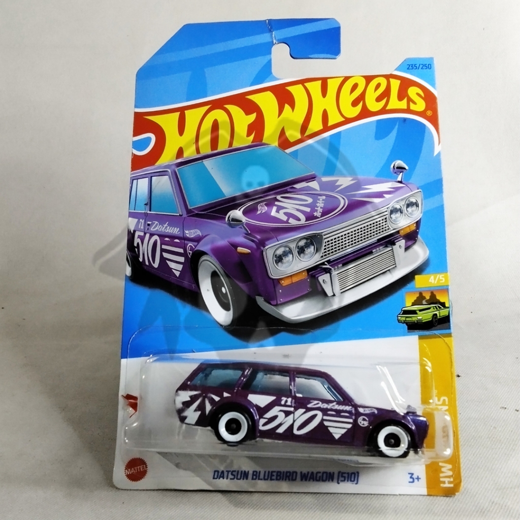 DIECAST HOTWHEELS REAL CARS DATSUN BLUEBIRD WAGON (510), HOTWHEELS DATSUN WAGON