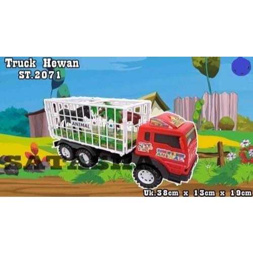 ST 2071 - Mainan Mobil Truk pengangkut Hewan Ukuran Jumbo ST2071 / Truck 2 Animal
