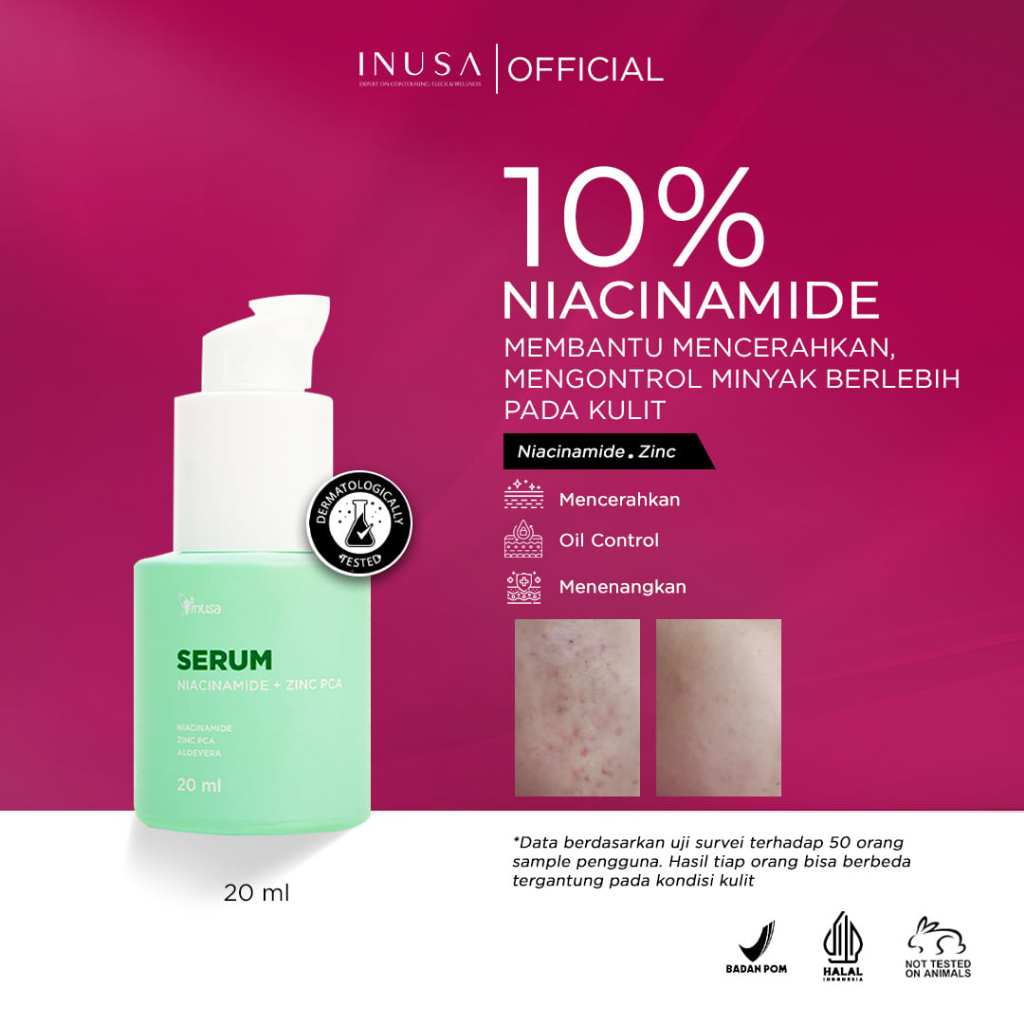 Inusa - Serum Niacinamide Zinc + PCA Serum Jerawat