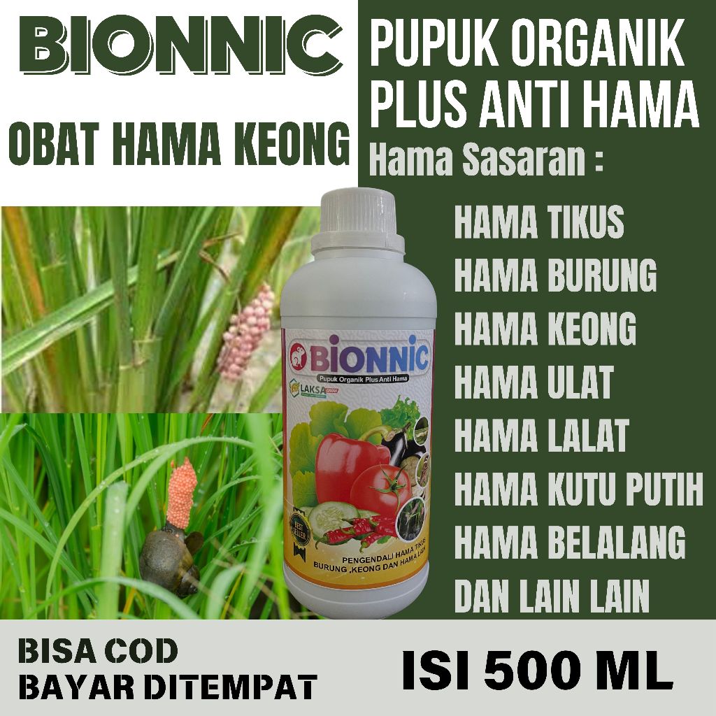 Pengendali Hama Keong Sawah Paling Ampuh - Bionnic Obat Pembasmi Hama Keong Sawah Paling Bagus