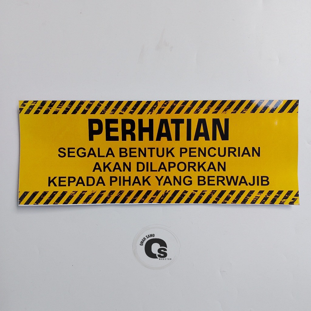 

Stiker Segala Bentuk Pencurian Akan Dilaporkan - Jangan Mencuri