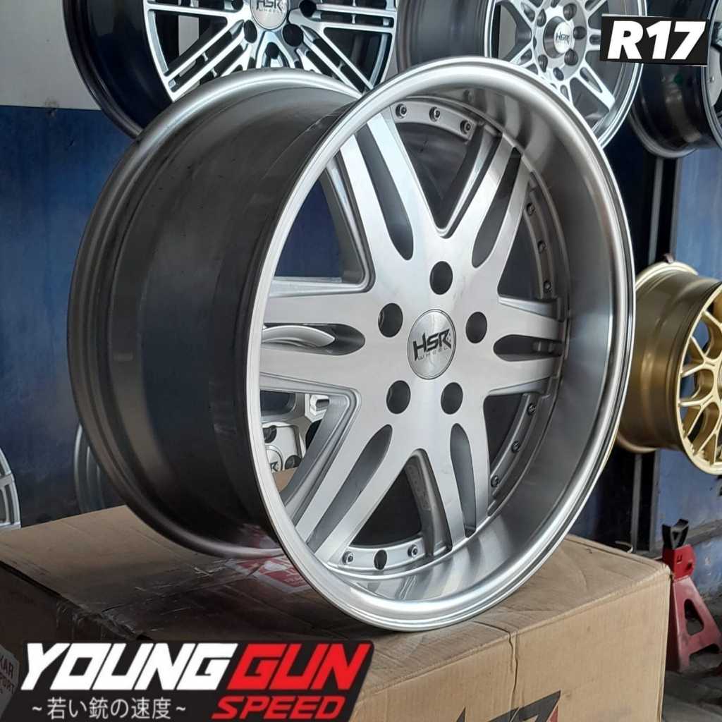 Velg mobil ring 17 hsr okayama untuk innova camry civic outlander pelek hsr r17 celong silver