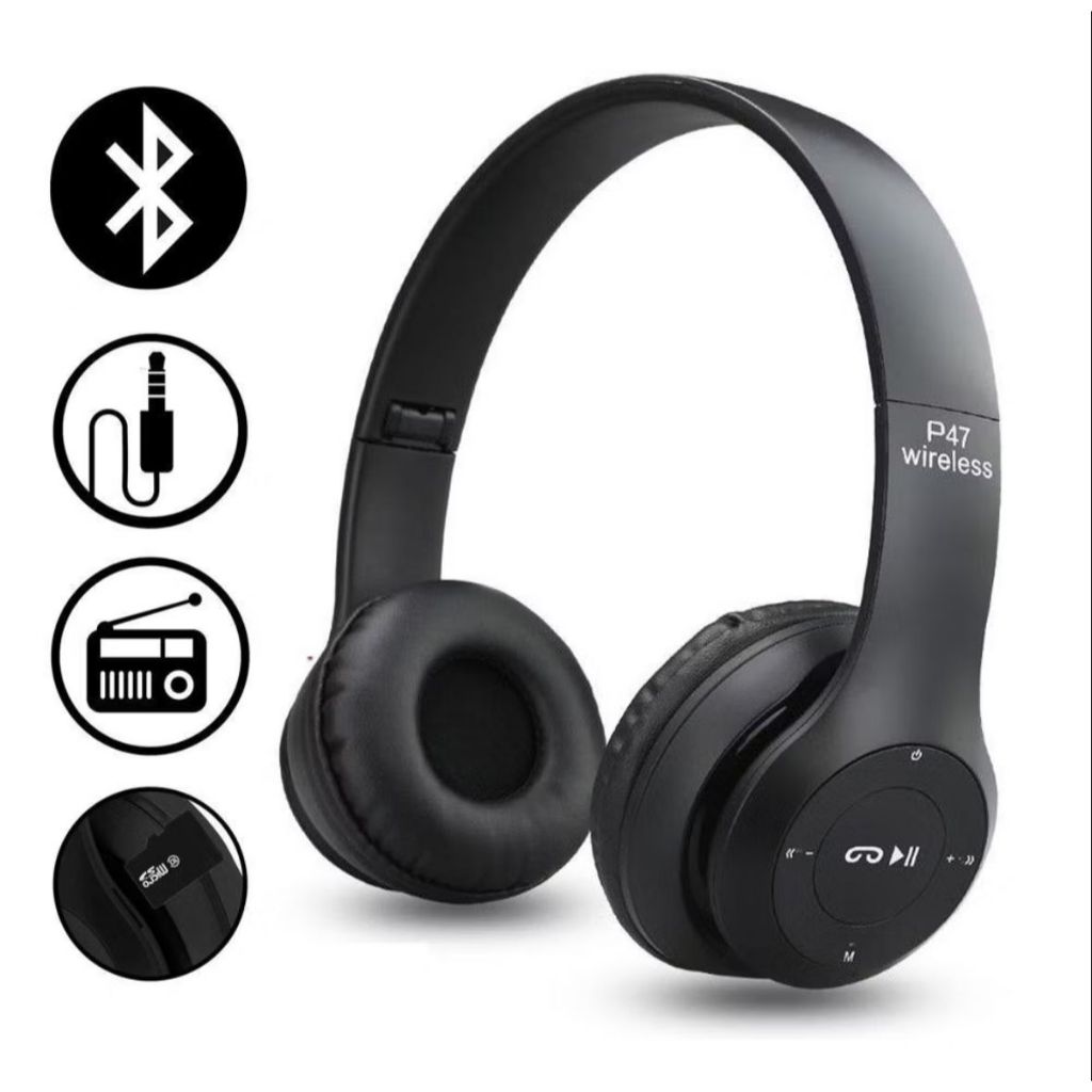 HEADSET HEADPHONE HANDSFREE BLUETOOTH SUPER BASS