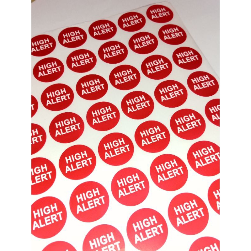 

Stiker Penanda High Alert Ukuran 2 cm