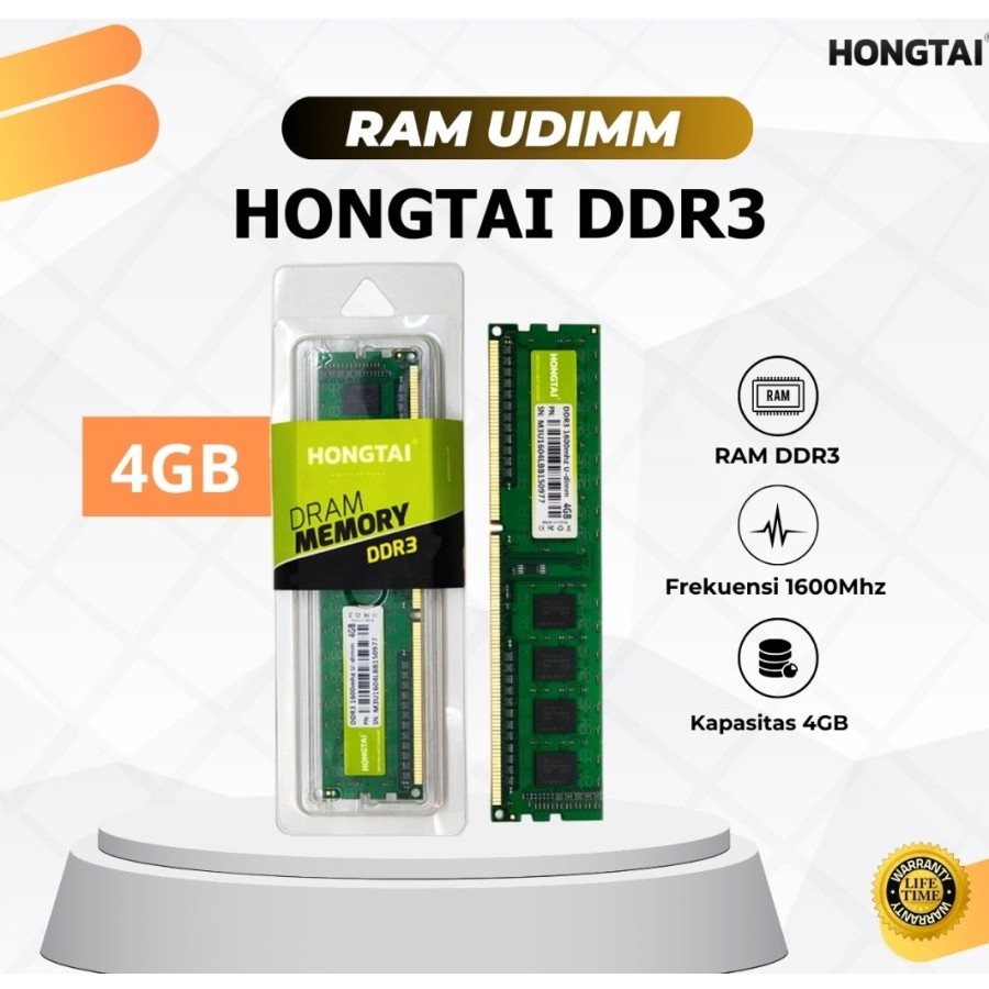 Hongtai Memory RAM Longdimm 4GB - 16GB DDR3 1600Mhz