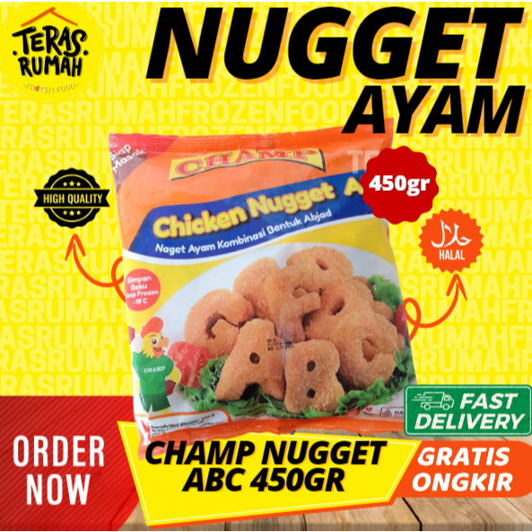 

CHAMP NUGGET AYAM BENTUK HURUF ABC 450GR