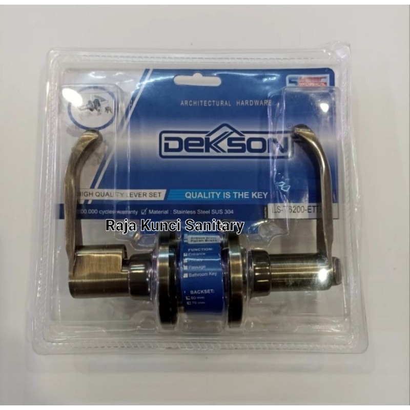 Lever Set Dekkson LS T6200/Kunci Pintu Kamar Mandi Dekson/Gagang/Tubular/Privacy Bathroom/Gagang/Han