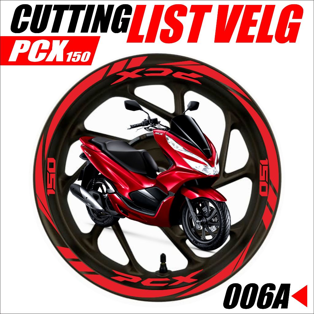 Sticker cutting lis honda pelk pcx 150 lis velg HONDA PCX 150 pcx new 150 KODE 006