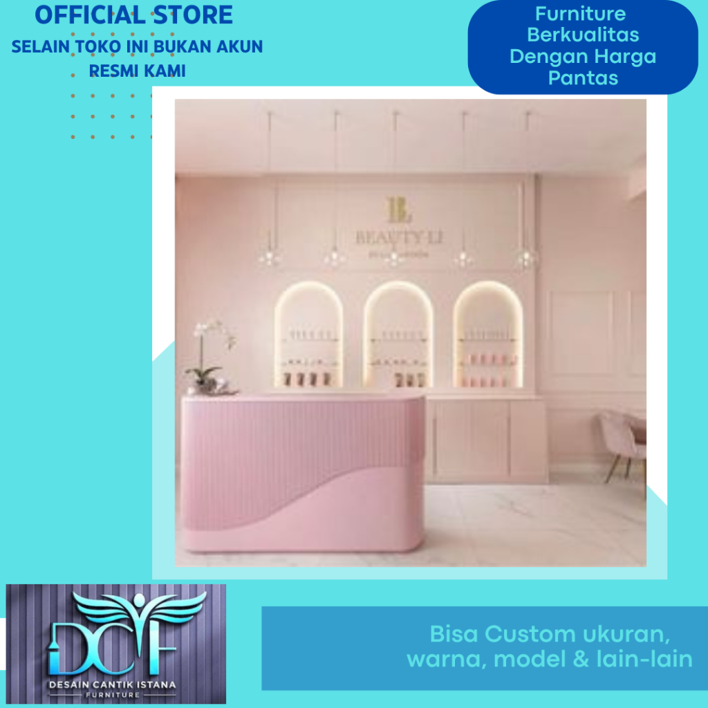 Meja Reseptionist Salon Kecantikan Meja Kasir