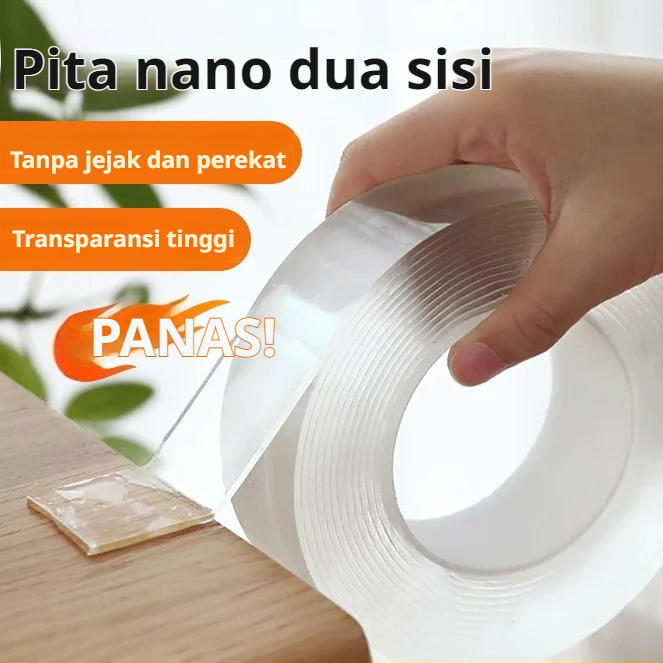 ❤️dapat digunakan kembali❤️Tape Nano Tebal dengan Lem yang Kuat dan Dapat Dicuci Tanpa Bekas / Tape 