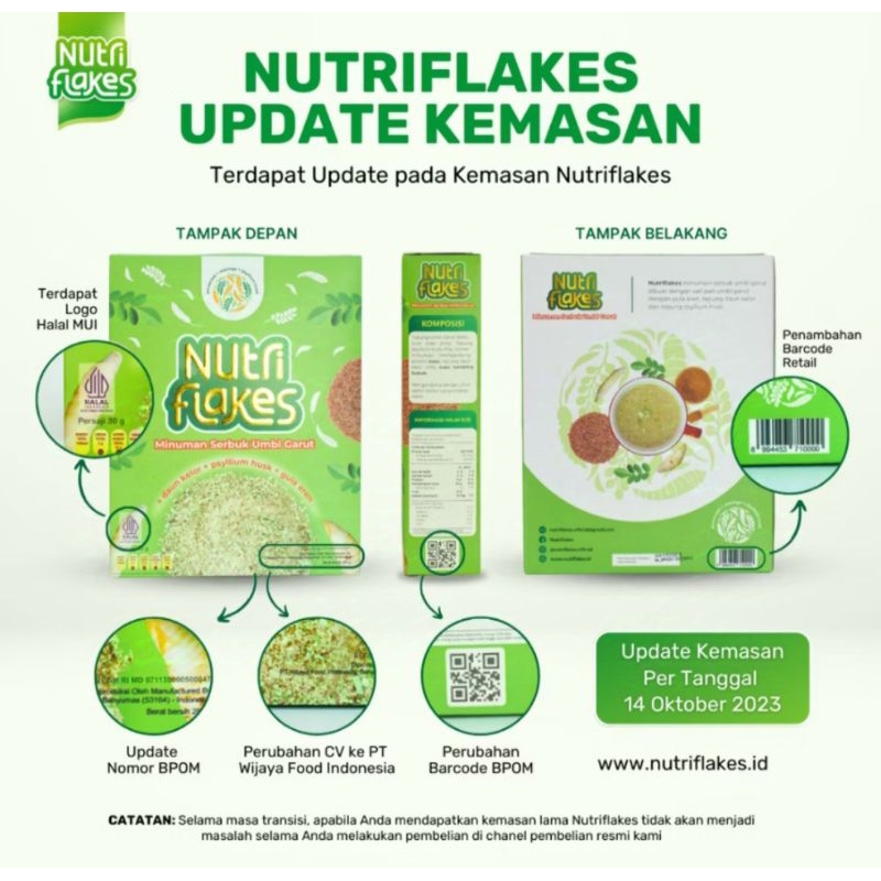 

Nutriflaxes Sereal Umbi Garut Solusi Asam Lambung 2 Box