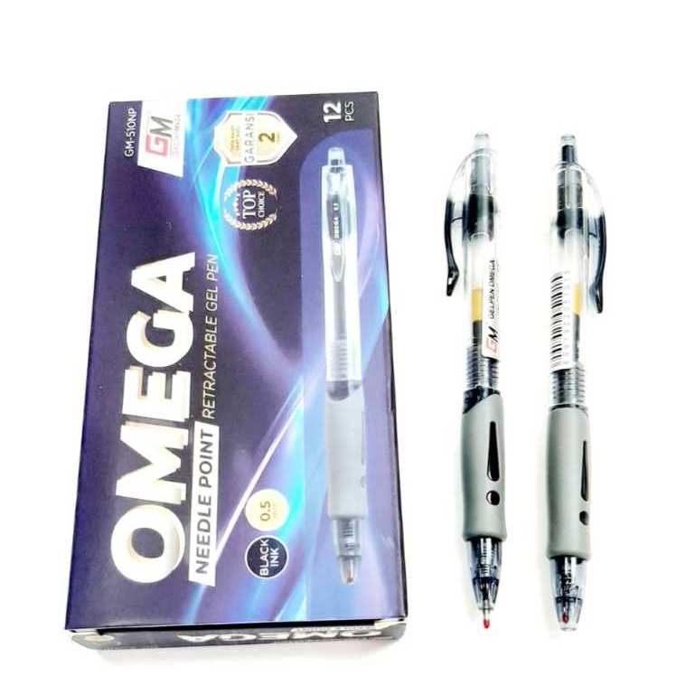 

HARGA PER KOTAK/12PCS PULPEN GEL TEKAN 0.5MM OMEGA GM-510NP GADJAH MADA