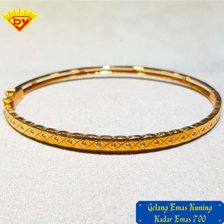 Gelang Emas Bangle Kadar Emas 700