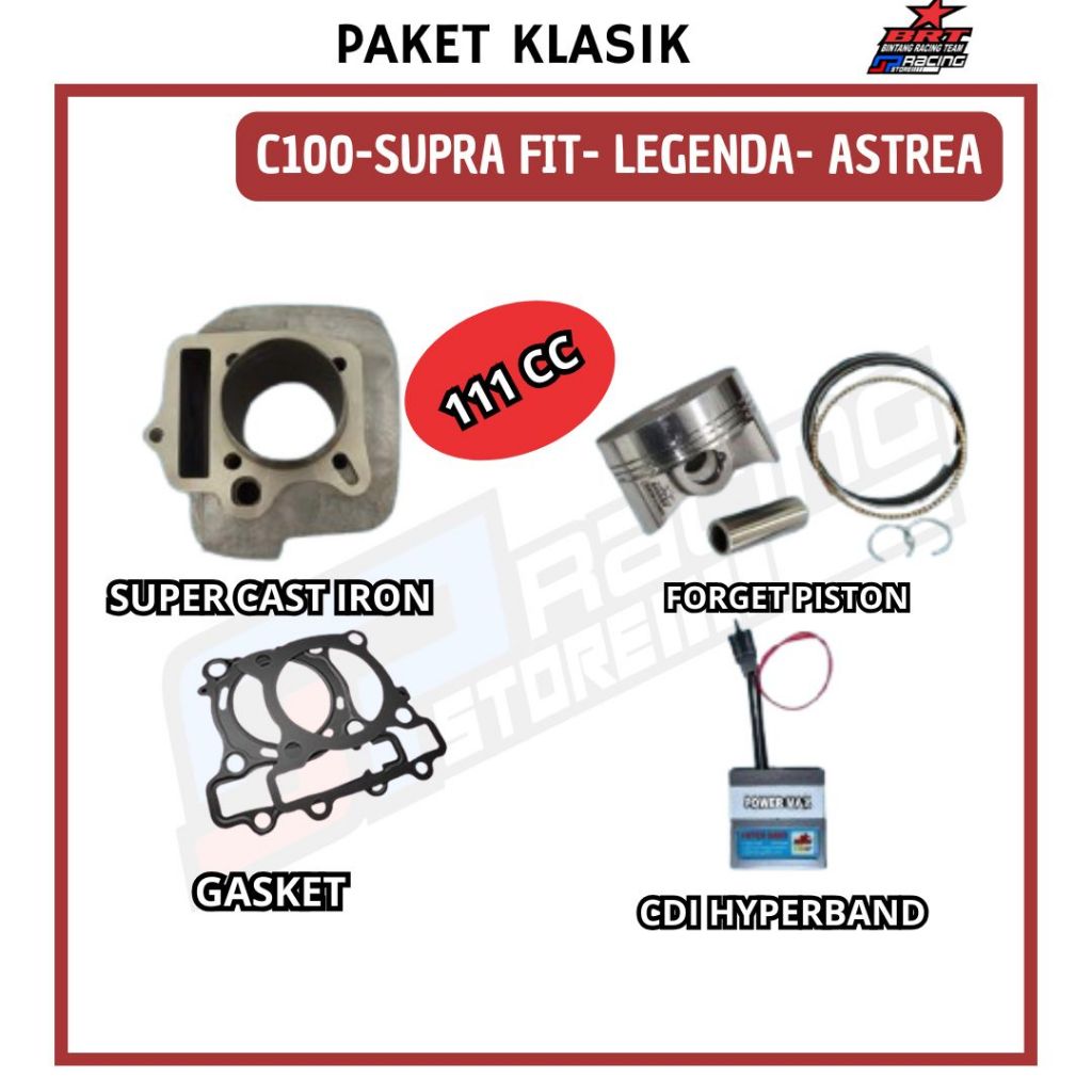 Paket Bore UP C100 Suprafit Legenda Astrea Blok Piston - CDI - BRT Paket Klasik 2