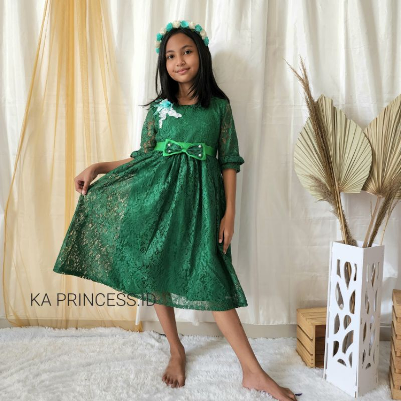 Baju Pesta Anak Muslim Perempuan 3 tahun sampai 10 11 tahun Kekinian Gaun Anak Perempuan Brokat Prem