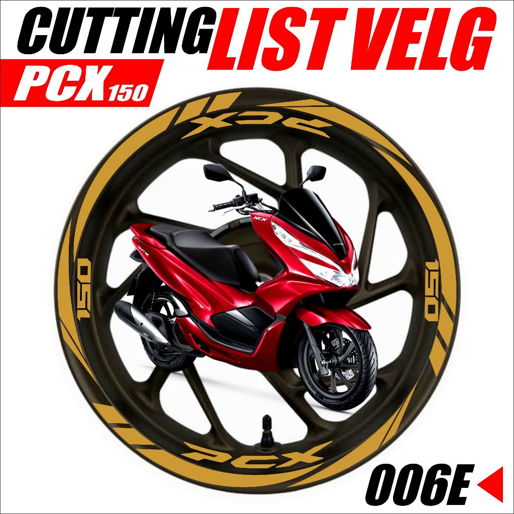 Sticker cutting lis pelk pcx 150 lis velg HONDA PCX 150 KODE 006