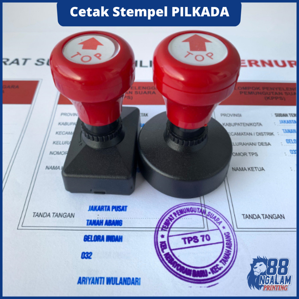 Cetak Stempel PILKADA /Cetak Stempel PEMILU Serentak / Stempel KPPS Pemilu / Stempel TPS