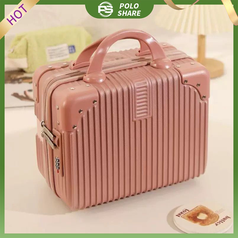 Poloshare Koper 14 inch Mini Travel Beauty Case