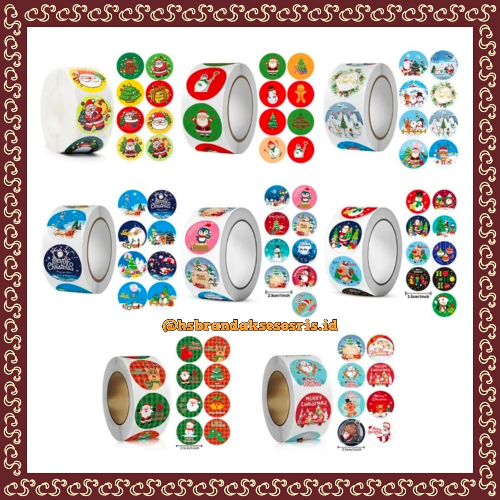 

STIKER NATAL BULAT / STIKER TOPLES / STIKER KARTU UCAPAN NATAL / STIKER PARCEL NATAL / STIKER HAMPERS / STIKER KADO NATAL / CHRISTMAS STICKER / STN6325