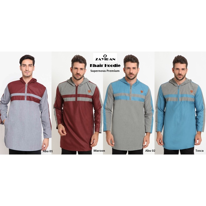 Baju Gamis Koko Hoodie - Zayidan - Khair