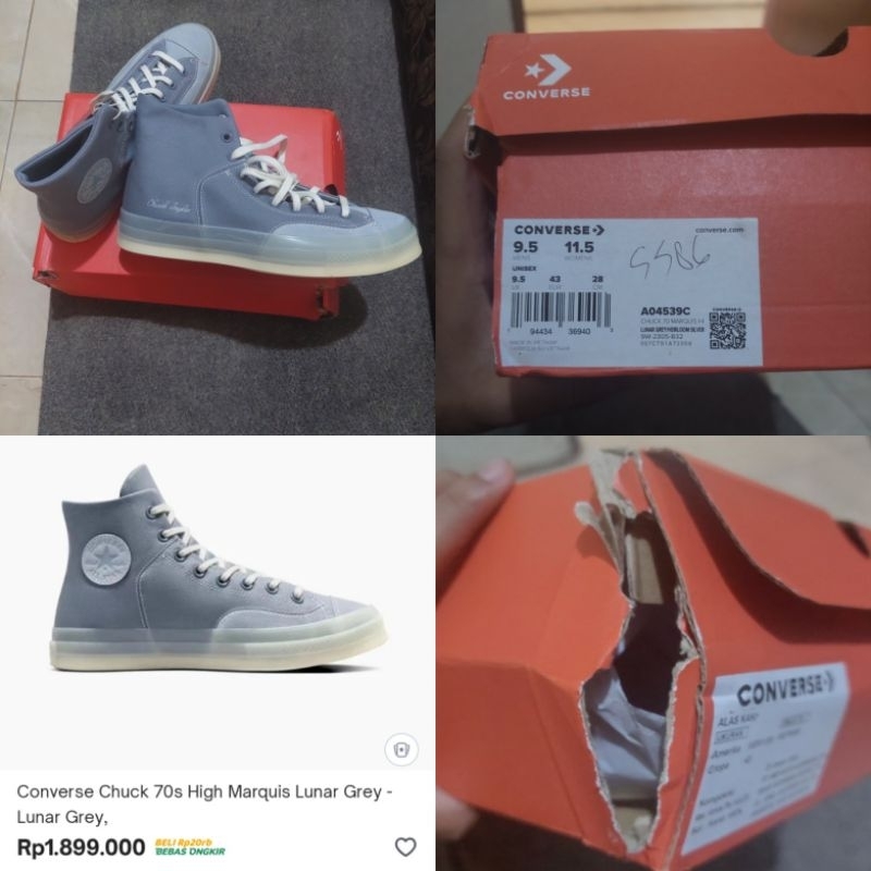 Converse Chuck 70 High Marquis Lunar Grey - 43