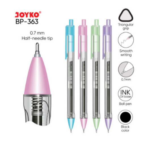 

Ball Pen Pulpen Pena Joyko BP-363 Vokus Trans PTL 0.7 mm - KTK