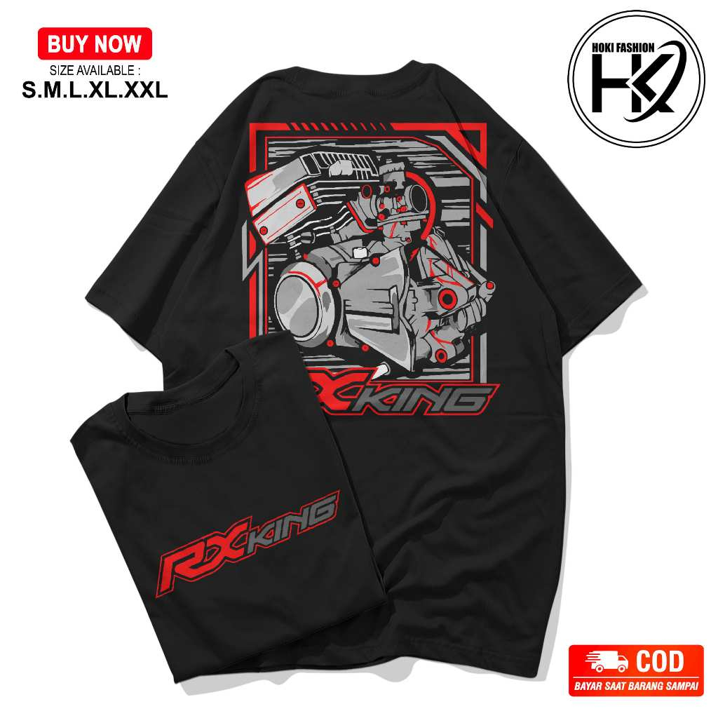 Kaos mesin rx king / kaos Distro jet darat rx king 135cc / Atasan Combed / Tshirt Pria Wanita