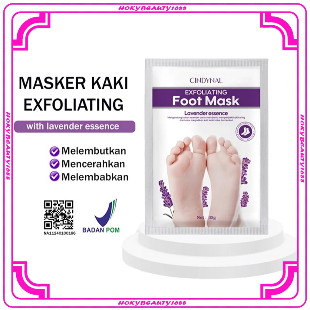 HB Cindynal Masker Kaki Foot Mask Melembutkan Kaki Exfoliating Lavender