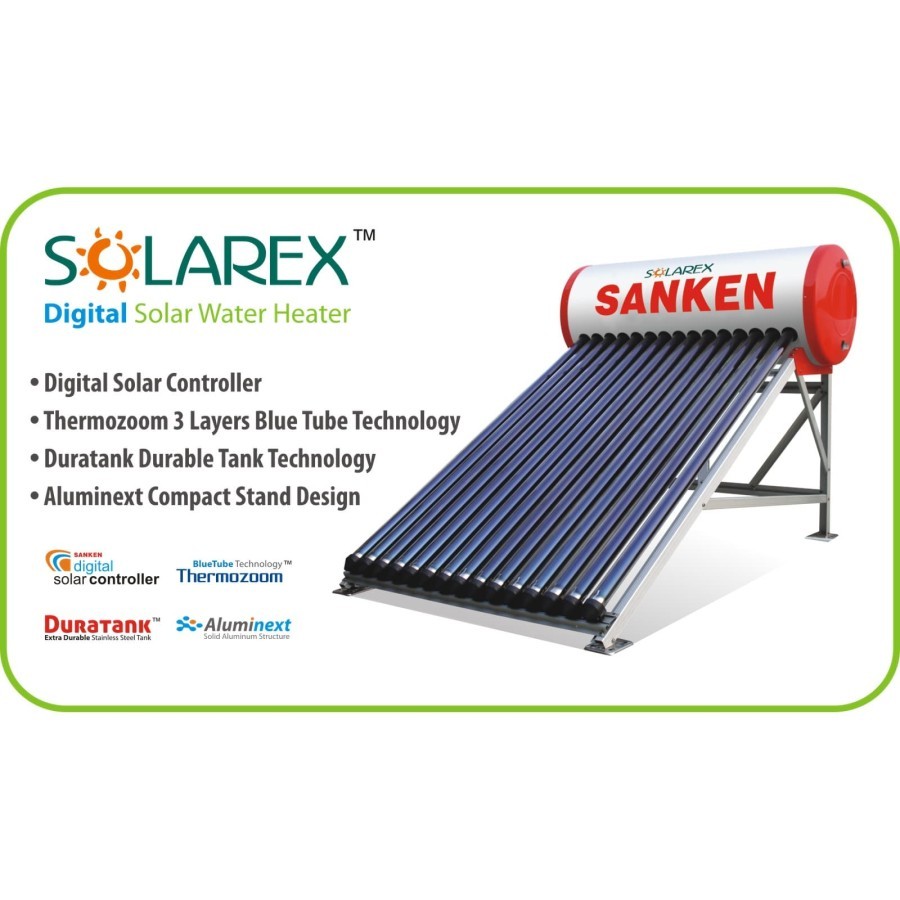 Pemanas Air Tenaga Surya / Matahari 150 Liter Sanken SWH PR 150 L/P