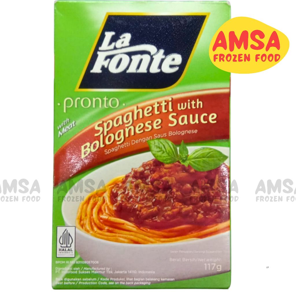 

La Fonte Spaghetti Saos Bolognese 117gr / Spagethi Spagheti Bolonese 117 gram