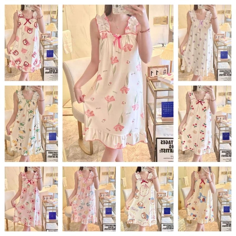 Daster tali satu sexy premium/daster tanktop wanita import/daster tali satu tanpa cup bra